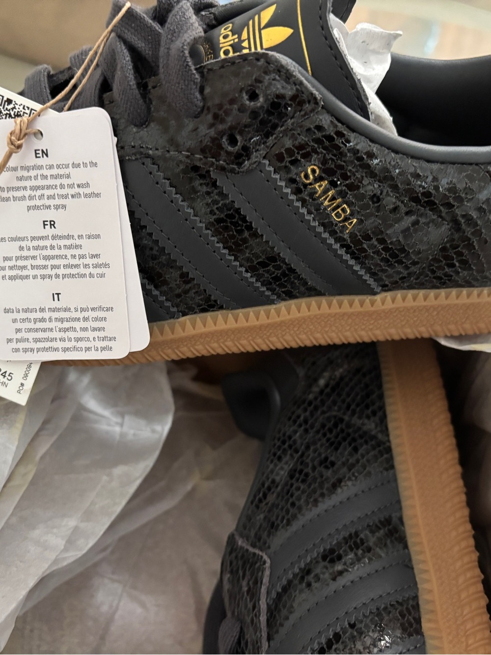 Adidas Samba Women’s OG Sneakers in Black with Gum Sole